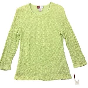 JM Collection Women's Light Green Textured Dress